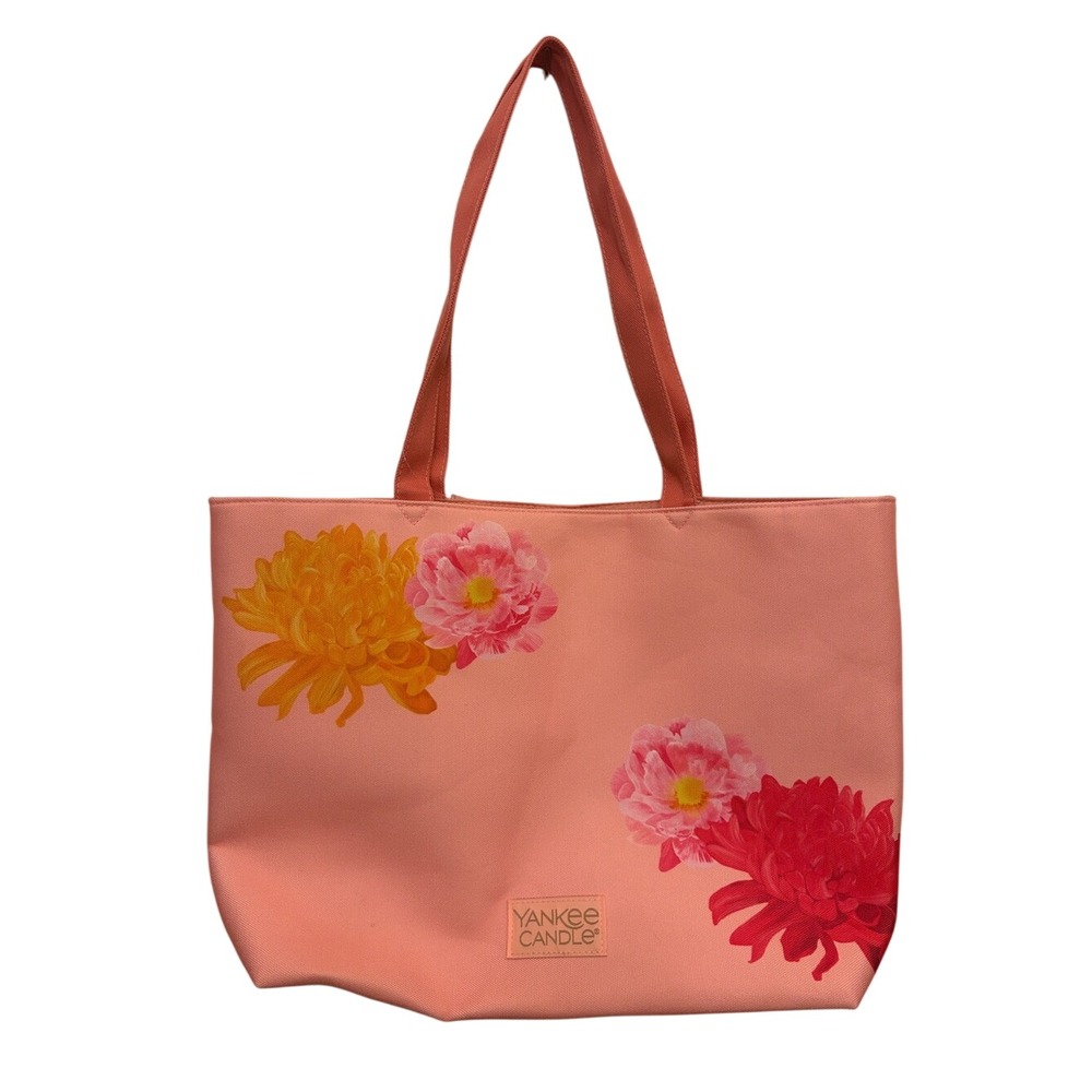 Yankee Candle 12" x 17" x 4.5" Sweet Moments Peony Tote Lightweight Bag NWT